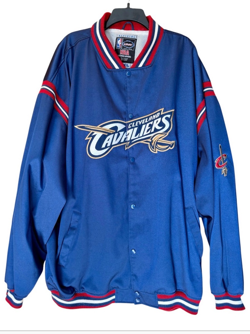 Cleveland Cavaliers Vintage Link NBA Jacket Sz 3XL Navy Blue Embroidered